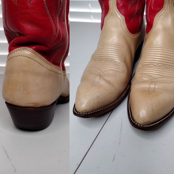 Ralph Lauren Selene Rare Vintage Leather Rodeo Cowgirl Western Heeled Boots Sz 9 - Picture 15 of 16